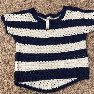 Cherokee Navy and White Striped Kids Sweater